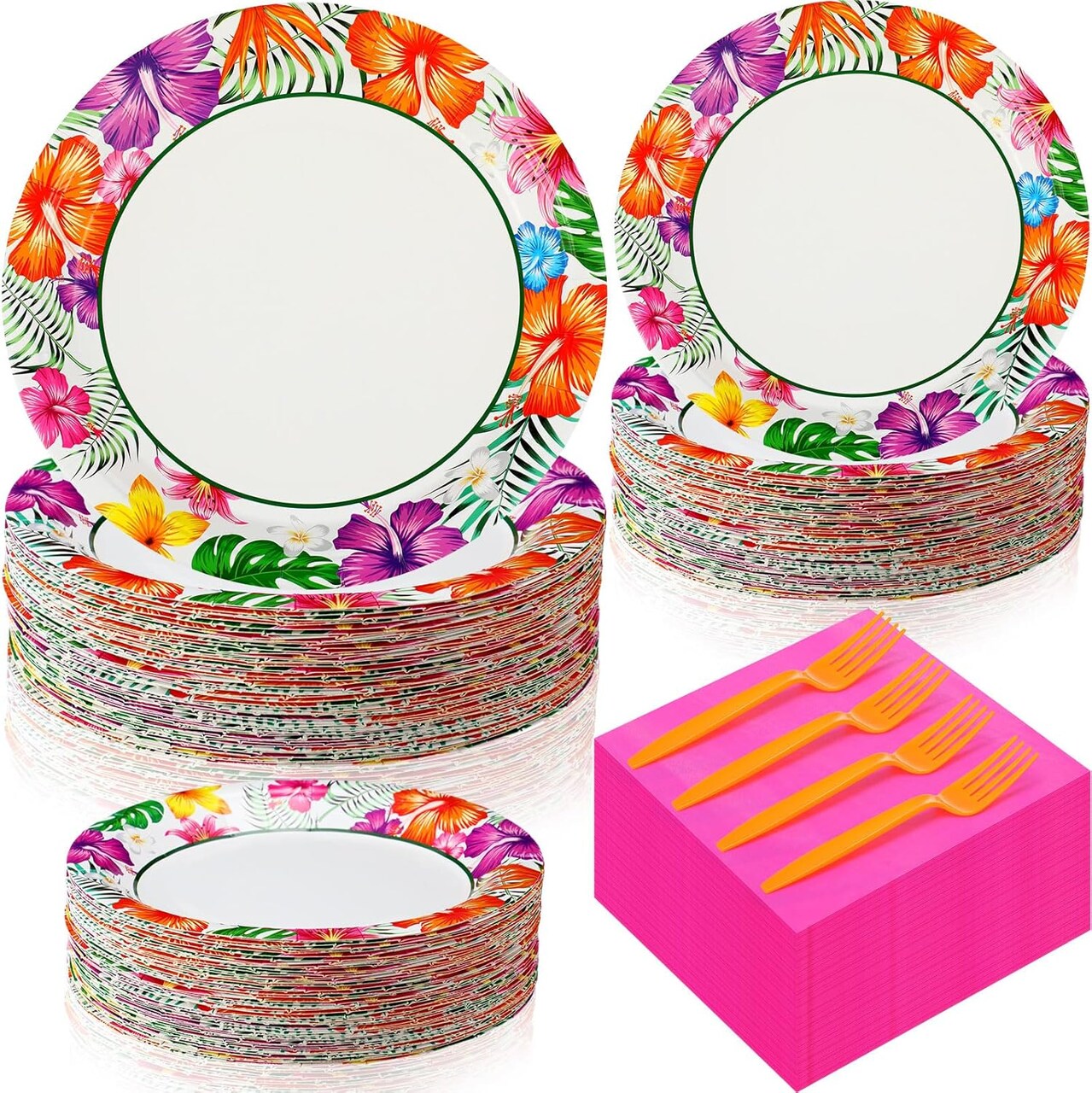 240 Pcs Summer Hawaii Paper Tableware Napkins Beach Party Supplies